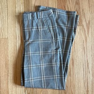 NWT Plaid High-Waisted Trousers Banana Republic